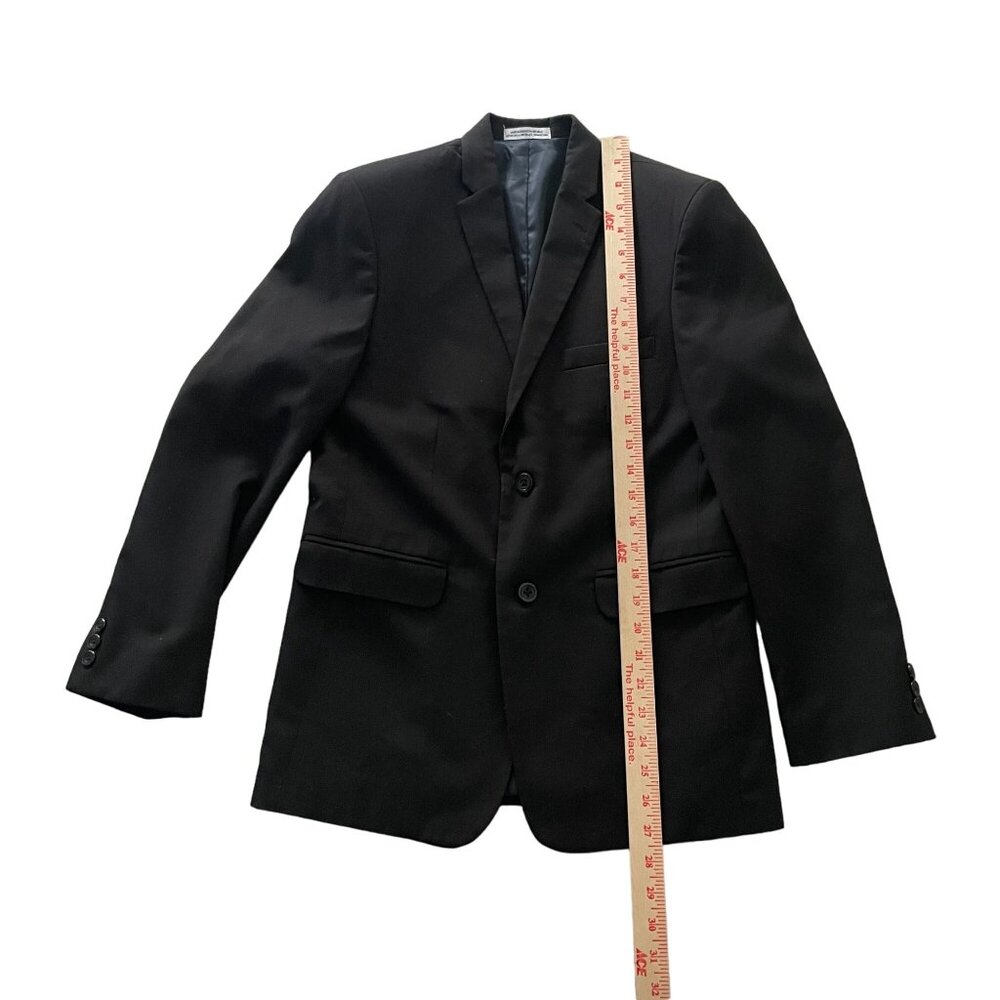 Izod Wool Single-Breasted Blazer Jacket Boys Size 16 Black Business Career - Picture 9 of 13